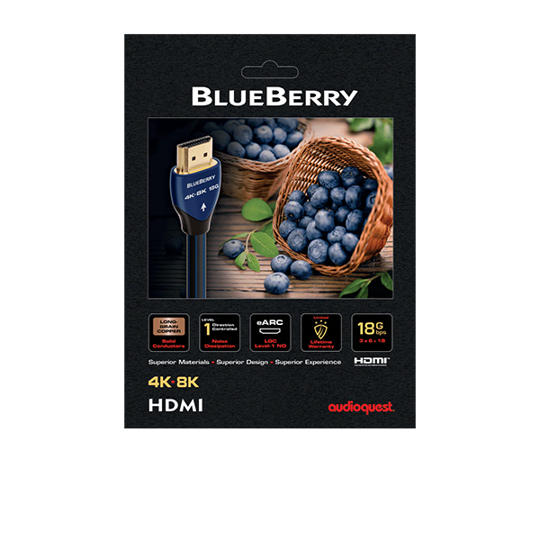 AudioQuest BlueBerry 18 – High Speed 4K-8K 18Gbps HDMI cable